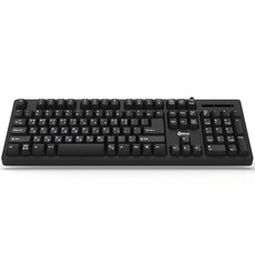QSENN USB薄膜式有線一般型鍵盤, 黑色, SEM-DT45 Plus