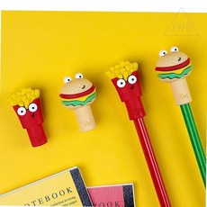 에스웍 패스트푸드 연필캡세트 연필깎지