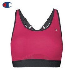 Champion #6704超強支撐紅黑色馬拉松專用運動內衣，高強度運動適用，透氣舒適, 1個