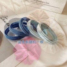 幹髮神器三秒幹髮超大吸水毛巾髮圈大腸鞦鼕洗臉束髮帶睡眠護髮圈, 1個, 藍色係 條紋髮圈,超大號毛巾髮圈 幹濕兩用