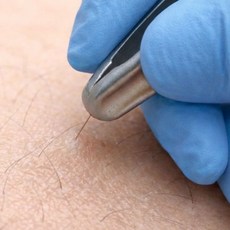 발렌타 미끄러짐 없는 전문가용 미세모 족집게, 1개, 실버