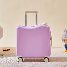 18寸兒童行李箱小孩可坐學生拉桿箱可愛輕便登機箱旅行箱耐用, 1個, 風信紫:18寸