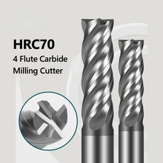 HRC70 4 플루트 초경 밀링 커터 텅스텐 밀 CNC 공구 1 ~ 20mm 강철 가공 키 페이스 스퀘어 라우터 비트, 02 1 PCS, 40 2.5x8x4x50, 1개