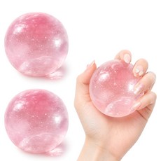 굿즈라이프 뭉클볼 쫀득 말랑이 스트레스볼 스퀴시, 1개, 170g, 핑크+핑크