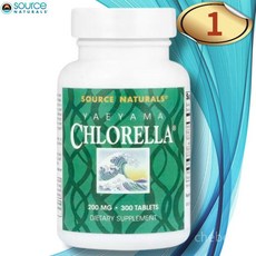 Source Naturals 야에야마 클로렐라 200mg 300정, 1개