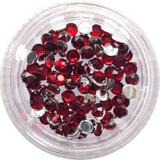 네일쎈 네일스톤파츠 아크릴 스톤 원형각 3.0mm, 1개, 사이암