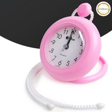 다랭이스토어 끈 방수시계 방수욕실시계, 핑크