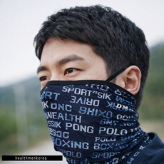 귀걸이형 쿨 넥워머 마스크 자외선 차단 남여공용 스카프, 08 코발트블루, 1개
