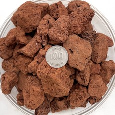 SKFARM 깔끔한 레드 화산석 4호 20~50mm, 2L, 3개
