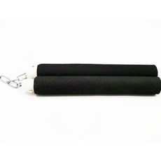 스폰지 쌍절곤 스탠다드형 합기도 쌍절봉 이소룡 어린이 태권도 장난감 호신 연습용 안전한 스펀지, 검정, 1개