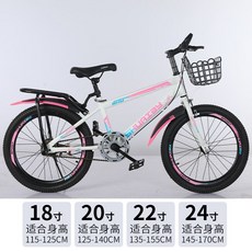 클래식자전거 저학년 레트로 초등학생 입문용 초보 자전거 학생선물 어린이용, 20인치, 다른, 화이트싱글스피드홀딩브레이크럭셔리+바스켓