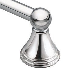 Moen DN8403BN Preston 더블 로브 후크 브러시드 니켈_164823, 45.7cm(18인치) 타월 바, 크롬_164823