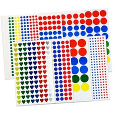 하라 국산 오색스티커 데코스티커 다이어리스티커 포인트스티커, 304-1, 7개, 혼합색상