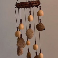 藤編天然果殼風鈴 居家民宿氛圍掛飾, 野簌搖【禮盒裝 成品】直接掛