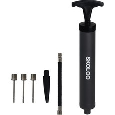 SKOLOO 10인치 휴대용 핸드 에어볼 펌프 인플레이터 키트 바늘 노즐 연장 호스 포함 축구 농구 배구 수구 럭비 운동 스포츠 볼 풍선 수영 인플레이터블