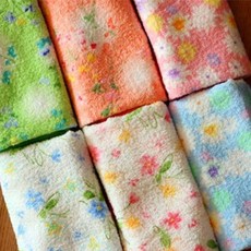 일본산 세수 타올 No.5 일본 수입 타올 수건(6종중1장선택), 꽃의 시 그린, 1개