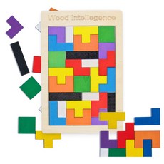 우드블럭퍼즐 우드테트리스 펜토미노 나무퍼즐, 1개