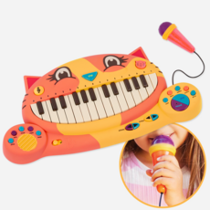 브랜드B 스마일 고양이 멜로디 피아노 B. Toys Cat Piano Meowsic, 혼합색상, 1개