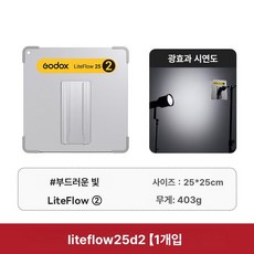 고독스 LiteFlow 15 촬영 조명 반사판 플래시 반사경 사진 라이트반사판 리플렉터 스피드라이트용 제품 촬영장비, 1개, 단일 라이트 플로우25D2