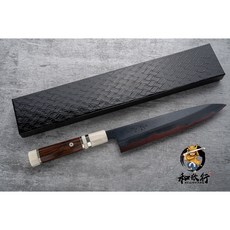 和欣行 馬場刃物 景清 褐返 青一鋼 墨流 和牛刀 240mm, 沙漠鐵木上下仿象牙三鎳銀 仿木釘, 1個