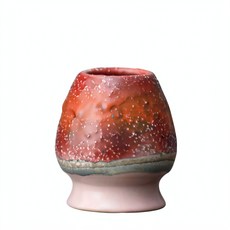 山野抹茶碗 日式茶具, 山野茶筅立桃粉, 1套