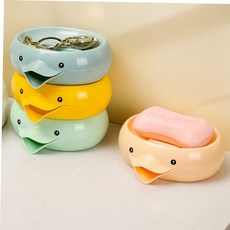 비누곽 세면대 물빠짐 오리 비누 받침대 거치대 WSWD23CDA, 본품, 오렌지