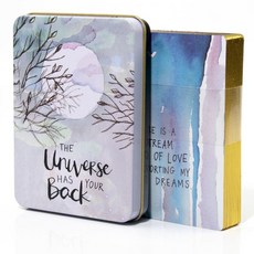 女巫卡塔牌屋 - 鐵盒10.5*7.4cm宇宙力量神諭卡 桌遊 卡牌遊戲 英文桌遊 占卜The Universe has, 鐵盒宇宙力量神諭卡