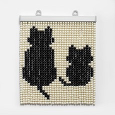 오몽스 비즈발 만들기 키트 DIY, 25cm 고양이 뒷모습