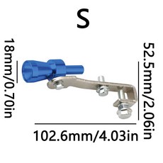 배기음튜닝 머플러 범용 배기 터보 휘슬 파이프 사운드 차량 개조 장치 자동차 액세서리, [05] Blue S