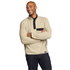 Eddie Bauer 남성용 플리스 아우터웨어 재킷 담갈색 S 190298