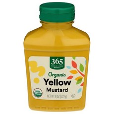 홀푸드 마켓 365 유기농 옐로우 머스타드 227그램 365 by Whole Foods Market Organic Yellow Mustard 8 Ounce, 겨자, 8 온스 (1팩), 1개