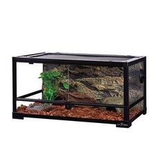 蛋叔叔 REPTIZOO 60cm玻璃爬蟲箱 矮雙門滑軌設計 適用於爬蟲缸/雨林缸/鬆獅蜥, 1個