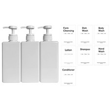 뉴앤룩 욕실 디스펜서 650ml, 화이트, 3개