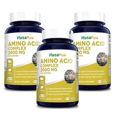 누사퓨어 아미노산 컴플렉스 블렌드 2000mg 캡슐 180정, 3개