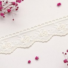 퀼트스타 로맨틱 로즈 오간자 자수레이스_내추럴 192, 1개, 내추럴