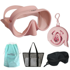 써핏 아쿠아틱 롤업 스노쿨링 장비 세트, 파우더 핑크