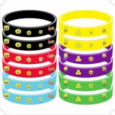 파티 선물 슬랩 풍선 식기 접시 어린이 팔찌 테이블보 장식 스폰지밥 가방 용품, 12pcs Bracelets