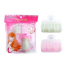 貝麗瑪丹 空氣瀏海造型髮卷夾 捲髮筒 髮根捲 63mm, 1個, 粉紅色