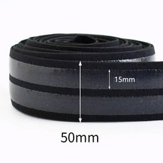 5CM 미끄럼 방지 바지 밴드 바느질 에스터 테이프 스트레치 의류 실리콘 DIY 웨빙 고무 폴리 탄성 나일론 벨트, Black, 50mm, 1개