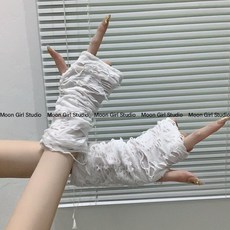 月球少女 破洞 Y2K 防曬袖套 女