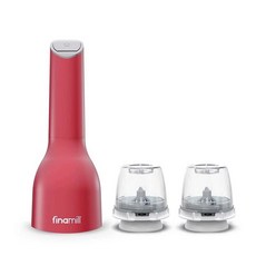 전동 후추 그라인더 분쇄기 깨갈이 솔트밀 소금, 레드 광면 배터리형4절배터리