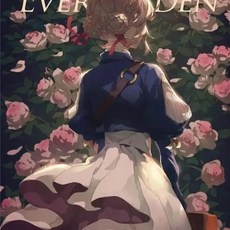 스터드드 바이올렛 에버가든 애니메이션 레트로 페인팅 프린트 거실용 벽장식 그림, 4. E23