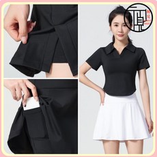 網球服瑜伽套裝運動健身戶外速幹短裙假兩件防走光遮臀羽毛球裙女