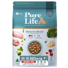 Pure Life 純境 澳洲無穀凍乾犬貓糧 多種口味選擇 完整營養 無添加人工色素香料防腐劑 貓6kg 狗8kg, 1個, 幼母犬-澳洲雞肉+凍乾+送潔牙骨*1,貓6kg/狗8kg