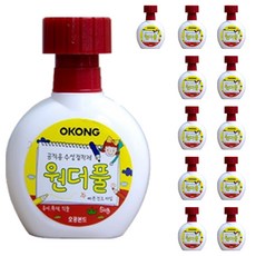 오공 원더풀 공작용 수성 접착제 무독이 50g, 12개