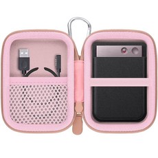 Baval PLAUD 노트 프로 AI 음성 녹음기용 하드 휴대용 여행 케이스 디지털 녹음기 및 마그네틱 보호 케이스와 호환 (다크 블루), 로즈 골드 케이스