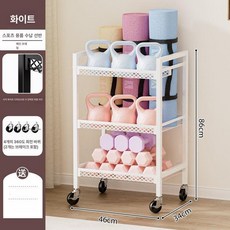 헬스용품 보관함 정리대 운동용품 랙 거치대 운동기구 용품, 1개, 화이트베이직G모델