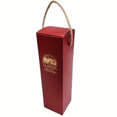 紅酒盒酒袋：加厚瓦楞紙手提禮品包裝 棉繩設計, 1個, 托斯卡尼-紅(單瓶裝)