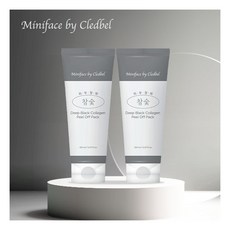 [끌레드벨] 1+1[미니페이스 바이 ] 딥 블랙 콜라겐 필오브팩 2개, 2개입