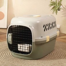 반려묘 우주 캡슐 켄넬 튼튼한 고양이 투명 케이지, 1개, 오렌지 대형